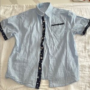 Men's Light Blue Short Sleeve Shirt
